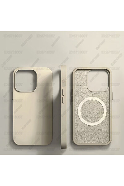 Choice جراب سيليكون سائل مغناطيسي أصلي أبيض مقاوم للصدمات لهاتف iPhone 15 Pro...