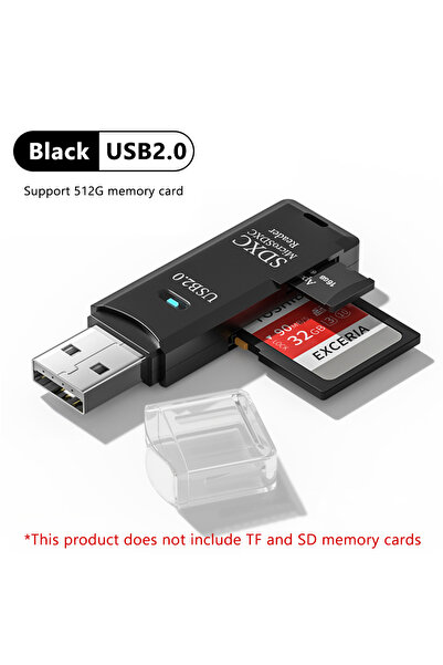 Choice قارئ بطاقات أسود USB 2.0، محول USB 3.0 إلى قارئ بطاقات ذاكرة Micro SD ...