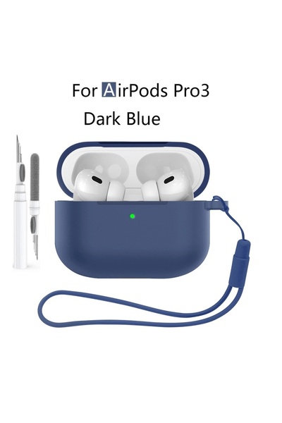 Choice11 For Airpods Pro 3 Blue with Pen New For Airpods Pro 3 2025 Silicone ...