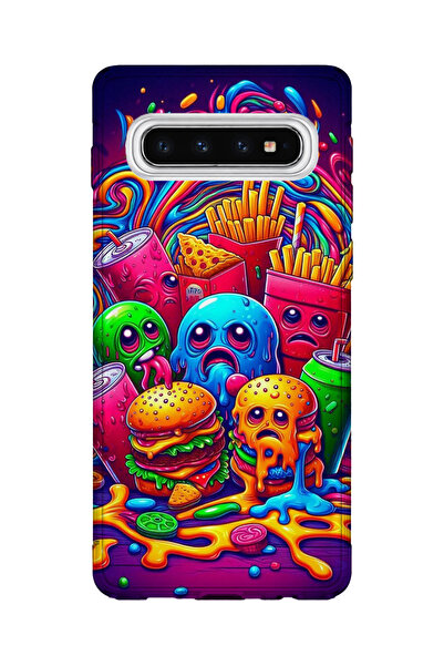 lelia حافظة هاتف شفافة مطبوعة متوافقة مع هاتف سامسونج جالاكسي S10 |   مجموعة:...