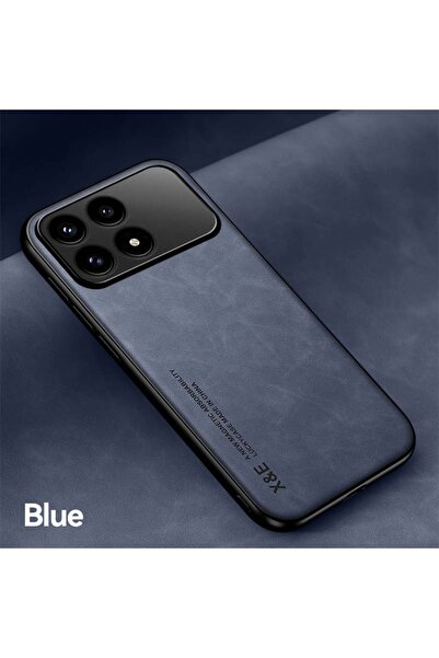 Choice1 غلاف هاتف فاخر من جلد الأزرق لهاتف بوكو F8 برو 5G، بملمس ناعم كالحرير...