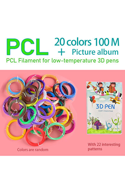 Choice3 PCL-5M-20PCS 3D Printing Pen PCL Filament 1.75mm Multicolor Set with ...