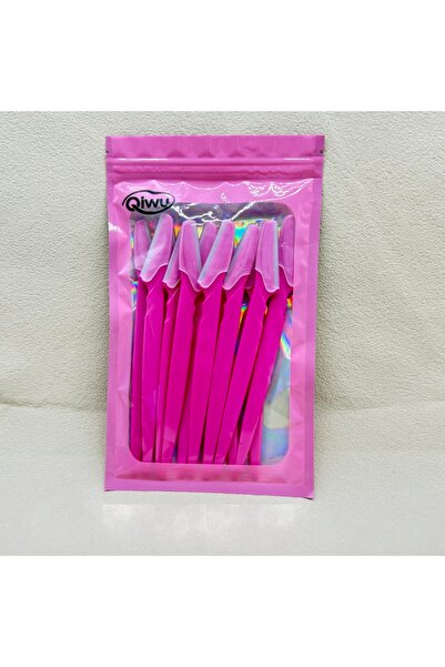 Choice1 A0049-12pc-rose pink QI WU 12Pcs أداة تشذيب الحواجب وشفرة حلاقة الوجه...