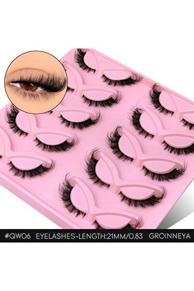 Choice1 Mix Lash-QW06 Lasvirey Fluffy Eyelashes Cat Eye Lashes 8D Fluffy Volu...