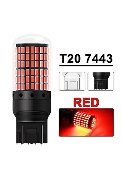 Choice3 2 pcs 7443 - Red 2PCS 1156 BA15S LED CANBUS 3014 144 SMD 1157 BAY15D ...