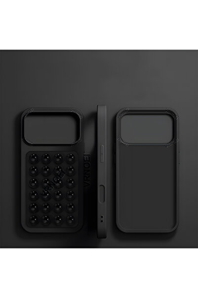 Choice جراب غلاف هاتف iPhone 11 Pro Max أسود مطور 2 في 1 مع حامل شفط، متوافق ...