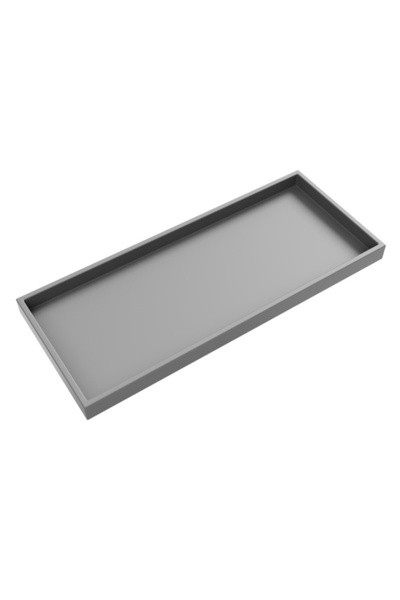 Choice5 Gray 30x12.5cm Bathroom Counter Tray Silicone Bathroom Vanity Tray So...