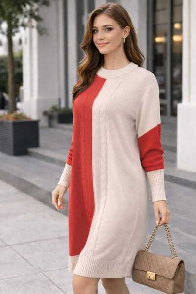 Alvina Triko Tunik Turuncu