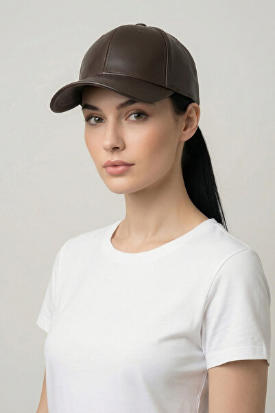 Bigdart Women's Faux Leather Hat 010195 - Brown