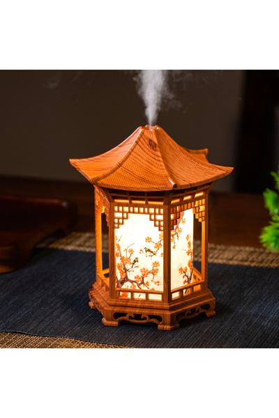 Choice1 مرطب هواء صغير جديد بنمط خشبي فاتح اللون، مزود بإضاءة ليلية، مناسب لل...