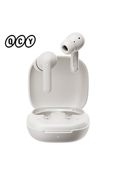 Choice1 سماعات أذن لاسلكية QCY Buds TWS بتقنية بلوتوث 5.3، لون أبيض، مزودة بم...