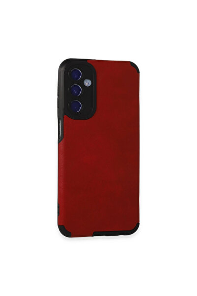 xirshop حافظة سامسونج جالاكسي M34 5G من السيليكون الجلدي - أحمر