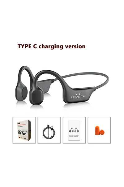 Choice سماعة رأس لاسلكية بلوتوث DG08C سوداء كلاسيكية بتقنية التوصيل العظمي مع...