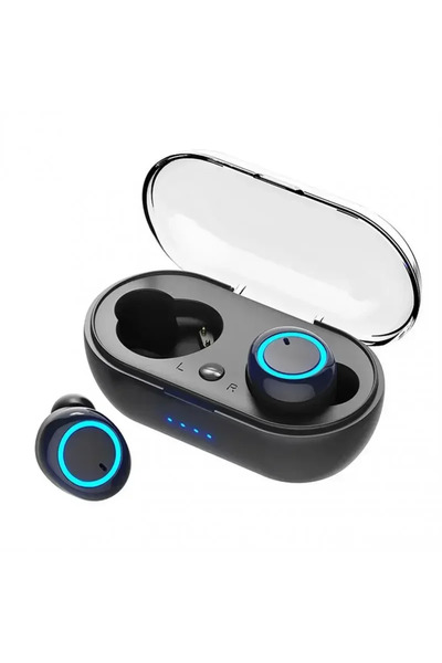 Choice3 سماعات أذن لاسلكية بلوتوث 5.0 من فيكيفون، لون أسود وأزرق، بتقنية 9D س...