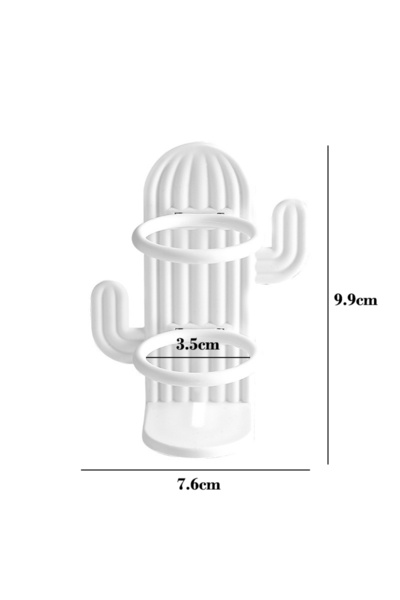 choice2 حامل فرشاة أسنان على شكل صبار أبيض، لا يحتاج إلى ثقب، رف تخزين فرشاة ...
