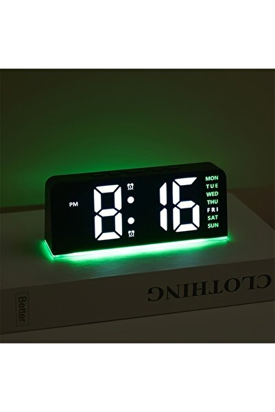 choice2 ساعة منبه رقمية مبتكرة بإضاءة LED من Green Light مع إضاءة جوية وشاشة ...