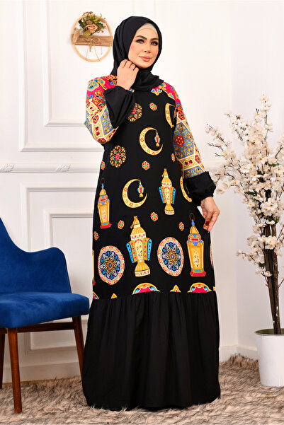 AsrymShop اسدال صلاة قطن فسكوز خفيف رمضان اسود