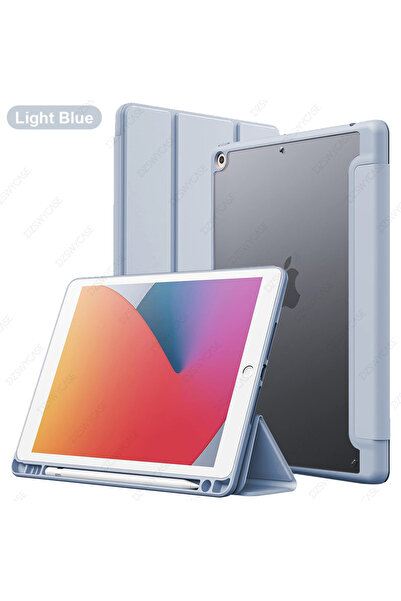 choice2 جراب نحيف هجين باللون الأزرق الفاتح لجهاز iPad من الجيل التاسع/الثامن...