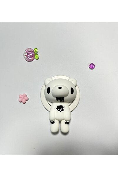 Choice حامل ومقبض هاتف على شكل دب قوطي - تصميم دموي فريد، قابل للدوران 360 در...