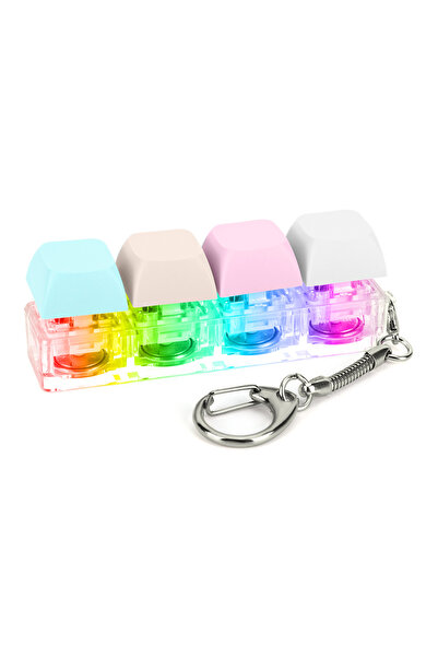 choice2 سلسلة مفاتيح مفاتيح ملونة بإضاءة LED، 4 مفاتيح، ألعاب لتخفيف التوتر، ...