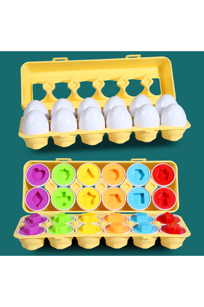Choice8 12 بيضة متطابقة الأشكال، ألعاب مونتيسوري الحسية للأطفال، بيض عيد الفص...