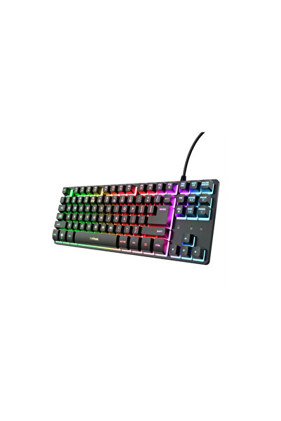 Trust Tastatura GXT 833 Thado TKL, iluminare RGB, Wired, USB (Negru)