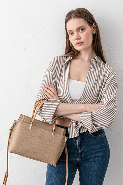 Just Polo Pera Adjustable Strap Large Volume Women's Nude Hand and Shoulder B...