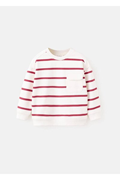 MANGO Baby Cepli çizgili sweatshirt