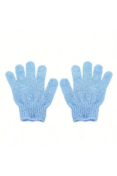 Choice6 قفازات استحمام مزدوج الوجهين للتقشير، قطعتان باللون الأزرق، أو قطعتان...