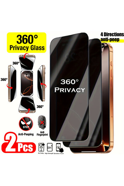 Choice24 واقي شاشة 360 درجة لحماية خصوصية آيفون 16 برو (قطعتان) من NNBILI، يت...