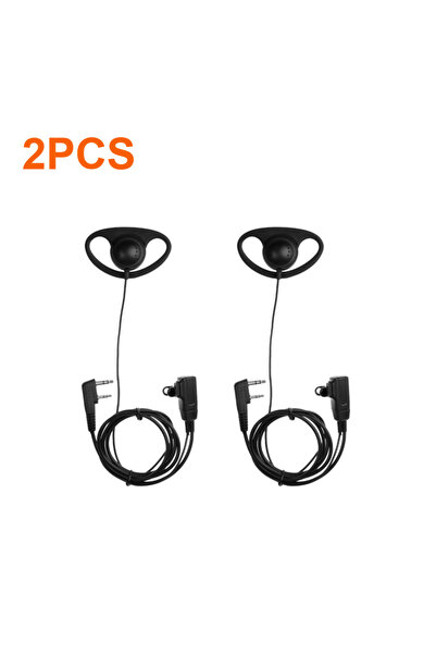 Choice1 2PCS 2 Pin Earphone Earpiece Headphone with MIC PTT Earpiece Headset ...