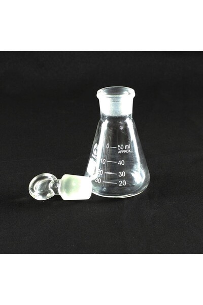 Choice1 وحدة واحدة × 50 مل، دورق إرلنماير زجاجي، زجاجة مخبرية مخروطية الشكل م...