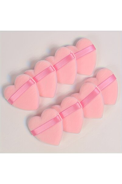 Choice3 مجموعة إسفنجات بودرة مخمل على شكل قلب (AXFP-PINK-8PCS) - إسفنجة ناعمة...