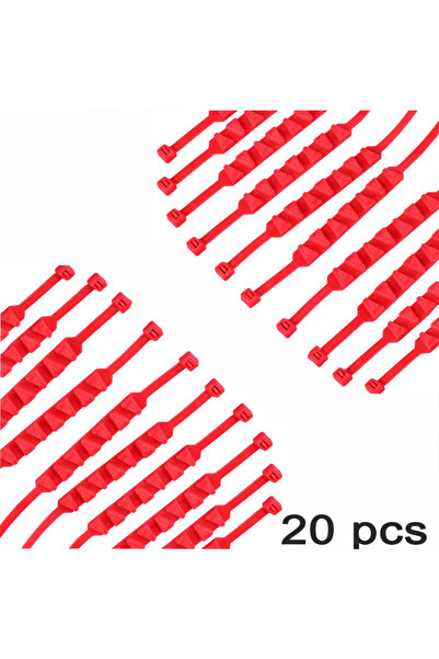 Choice5 سلاسل ثلجية حمراء من دوتريو، 20 قطعة، 10 قطع، مانعة للانزلاق، للدراجا...