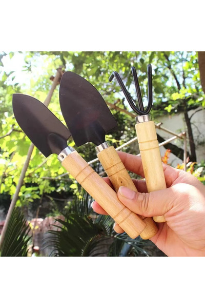 choice2 مجموعة أدوات حديقة صغيرة مكونة من 3 قطع، مناسبة لنباتات الحدائق، وأصص...