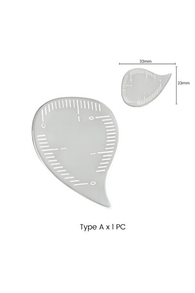 Choice4 أداة رسم الحواجب على شكل دمعة من النوع أ، مسطرة لتشكيل الحواجب في دقي...