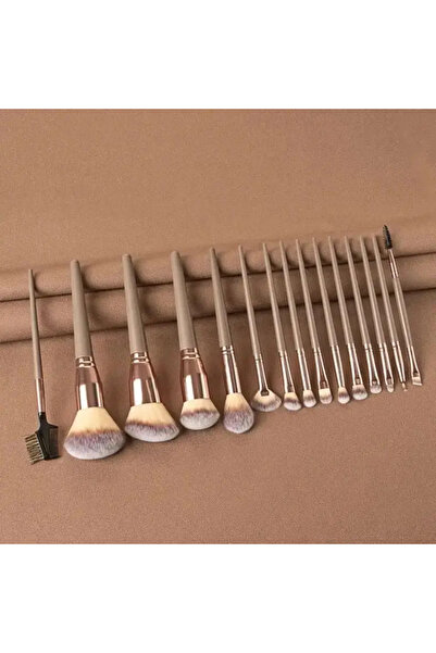 Choice10 15pcs brown 13pcs Premium Synthetic Nylon Bristle Makeup Brush Set -...