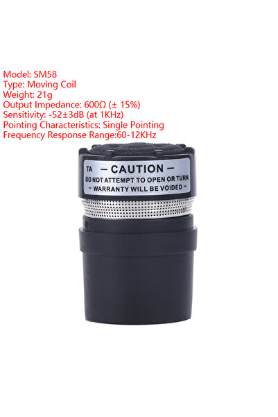 Choice كبسولة ميكروفون بديلة عالية الجودة من نوع SM58 للميكروفونات بأسلاك .