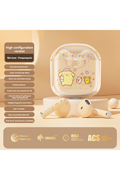 choice2 غطاء شفاف لسماعات بلوتوث لاسلكية EBL19 TWS بتصميم هيلو كيتي لطيف