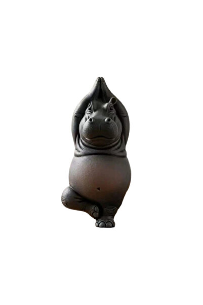 Choice3 A6 Yoga Master Hippo Statue Handcrafted Resin Hippopotamus Figurine H...