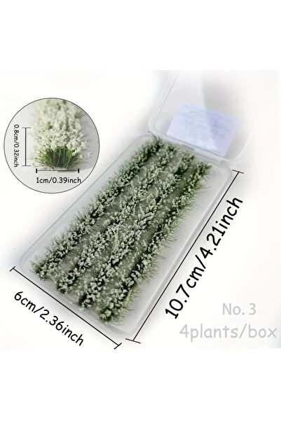 Choice لون 3، 0.32 بوصة، مجموعة عشب طويلة على شكل زهرة، مناسبة لنمذجة ومحاكاة...