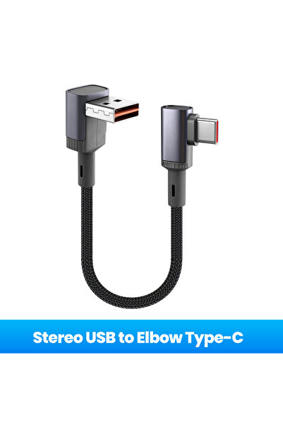 Choice1 كابل USB-C قصير بطول 25 سم، مزود بمحول ستيريو من النوع A إلى النوع C،...