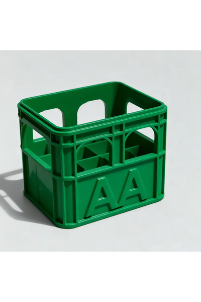 Choice3 صندوق تخزين بطاريات AA أخضر (12 مربعًا) قابل للتكديس مطبوع بتقنية الط...