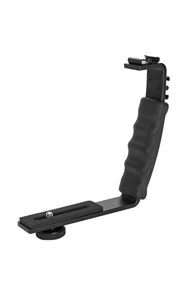 Choice حامل فلاش كاميرا أسود على شكل حرف L، حامل مزدوج للأحذية الساخنة، محول ...