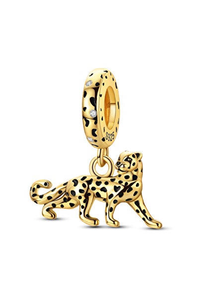 Choice28 KYC371 Original 925 Sterling Silver Gold Series DIY Charms Beads Inl...