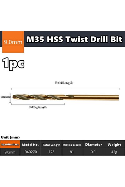 Choice8 1pc 9mm 1mm-14mm 1pc/10pcs Cobalt Drill Bits For Metal Wood Working M...