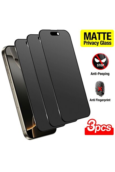 Choice14 واقي شاشة زجاجي مقوى ثلاثي لحماية خصوصية آيفون 16 بلس، متوافق مع آيف...