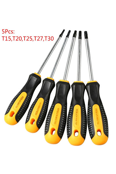 Choice1 مجموعة مفكات توركس من فولاذ الكروم والفاناديوم مكونة من 5 قطع (T5-T30...