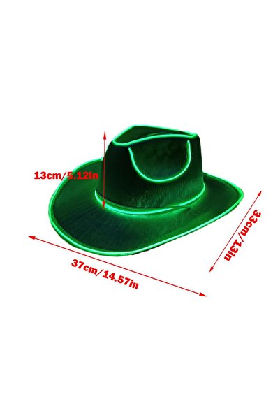 Choice4 green Light up Hats for Adults Party Headwear Cowboy Hat LED Hat Dres...