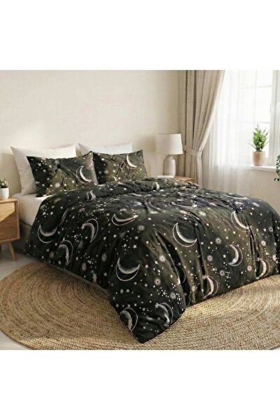 Pucioasa Duvet Cover Set with Stretchy in fine fabric, 6 pieces, Moon and stars